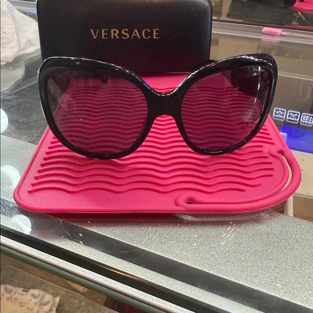 Versace Black oversized sunglasses